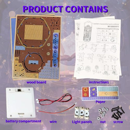 Music Park 3D Wooden Puzzle Book Nook, Magic Lantern - color: Magic Lantern