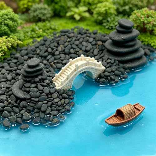 Miniature Rock Basing Kit Miniature Rock Landscape Rocks DIY Terrain Model Kit Basing Kit for Terrain Scenery Landscape Model Railroad Sand Table Material, Gray - color: Gray