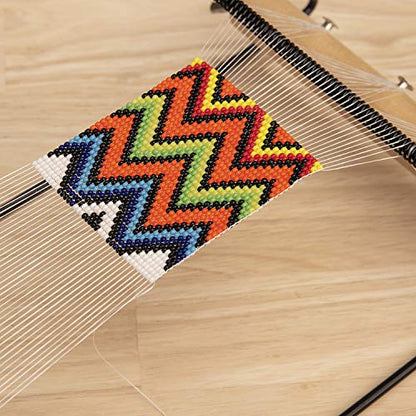 The Beadsmith Extra Wide Metal Bead Loom Kit, Includes Extra Wide Loom (14.5" x 6" x 8.5"), Thread, Needles, and 36 Grams Glass Beads for Bracelets, Necklaces, Belts, and More - size: 14.5" x 6" x 8.5"