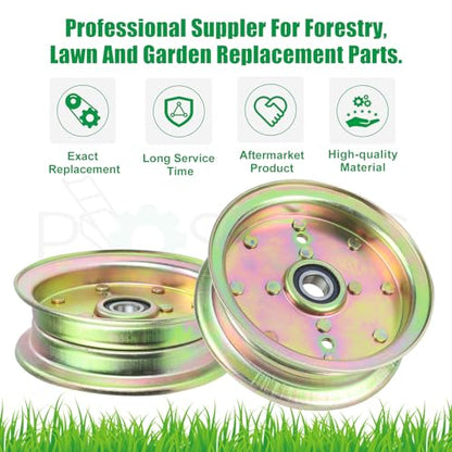 2 Pack 589766102 Husqvarna Idler Pulley for 46 in Z246 RZ4623 Decks - color: T4 2x539132728