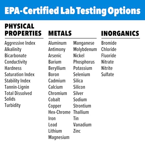 Safe Home® Complete Drinking Water Test Kit – DIY Screening for 14 Parameters + Optional Testing at Our EPA-Certified Lab for up to 48 Parameters – Made in the USA