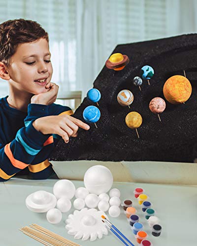 Pllieay Solar System Model Foam Ball Kit for School Science Projects - color: 40 Pieces
