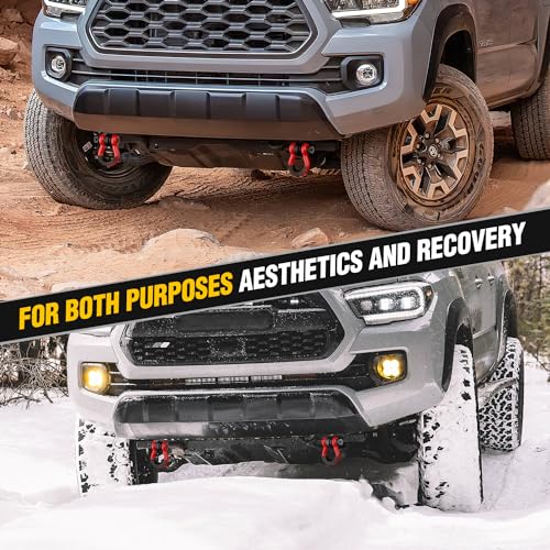 Nilight 2Pack Demon Front Tow Hook Bracket for Toyota Tacoma 2009-2023 | Toyota Tacoma 2014 2015 2016 2017 2018 2019 2020 2021 2022 2023 (Not Include D-Ring Shackle) Bracket Replacement - color: Toyota Tacoma Tow Hook