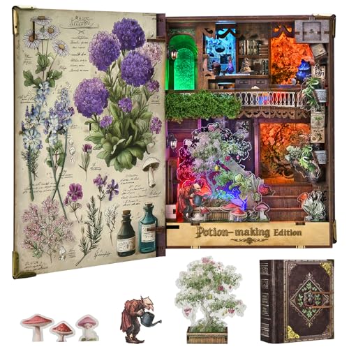 CCCDF DIY Book Nook Kit, 3D Wooden Puzzle for Adults Potion-Making Edition - color: Potion-making Edition