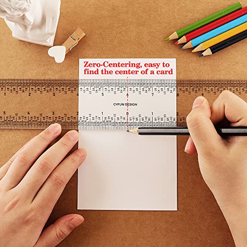 2 Pieces 6"/12" Clear Acrylic Ruler Zero-Centering Ruler with Inches & Metric Measuring Tool 12" and 6" Inch Straight Edge Rulers for Paper Cutting Craft Supplies School Supplies for Students,Office - color: 2PCS Straight Ruler