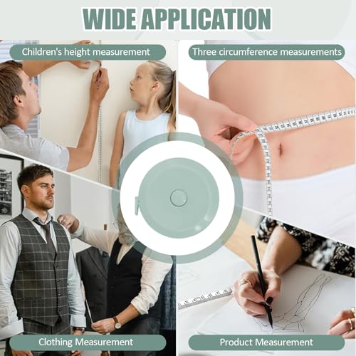 Soft Tape Measure for Body Fabric Sewing Tailor Cloth Knitting Craft Measurements, 59 Inch Portable Measuring Tool, Green - color: Green