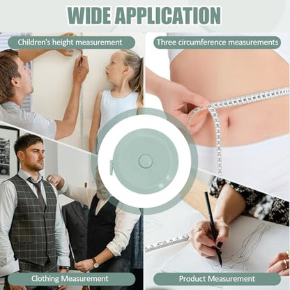 Soft Tape Measure for Body Fabric Sewing Tailor Cloth Knitting Craft Measurements, 59 Inch Portable Measuring Tool, Green - color: Green