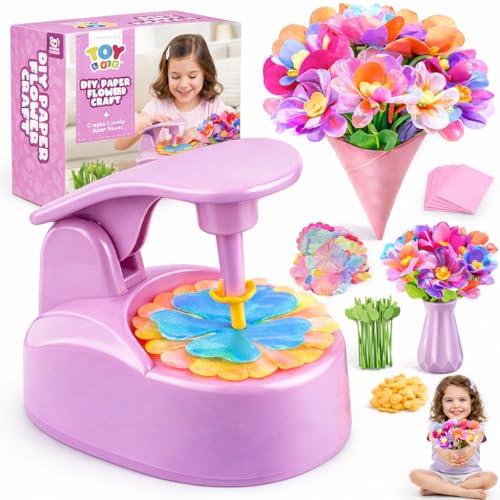 TOY Life DIY Flower Bouquet Craft Kit, Reusable Fabric, Ages 3-12 - color: Pink-16 Pack