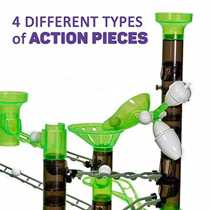 Marble Genius Marble Rails Starter Set, 200 Pieces, STEM Toy