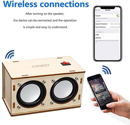 Teen Boy Gifts -DIY Bluetooth Speaker Kit -STEM Science Electronics Project - style: Dual Speakers