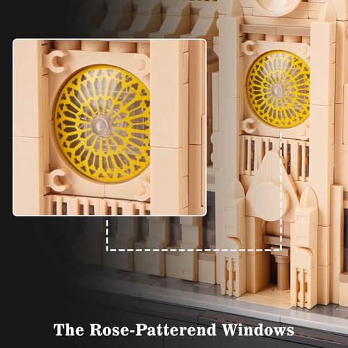Architecture Notre-Dame de Paris Model Building Block Set, Openable Architecture Model Micro Building Kit Collection Building Toy - color: Notre-dame De Paris-openable