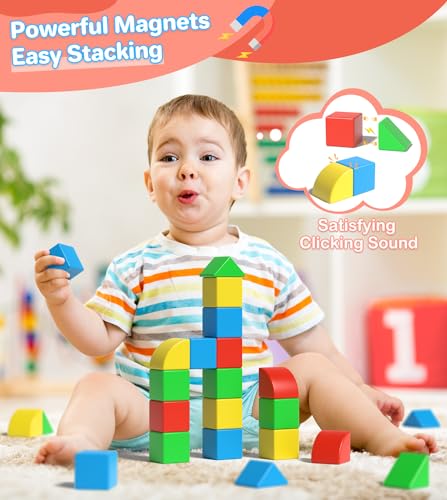 Magnetic Blocks for Kids Ages 1-3, Large Magnet Toys Toddler Building - style: 36PCS (1.34in)
