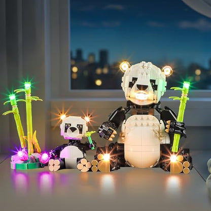 LED Light Kit Compatible with Lego Creator 3-in-1 Wild Animals: Panda Family, Compatible with Lego 31165 (Lights Only, No Models)