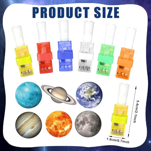 CHUNNIN 36 Pcs Space LED Finger Lights Glow in Dark Galaxy Party Favors - style: Space