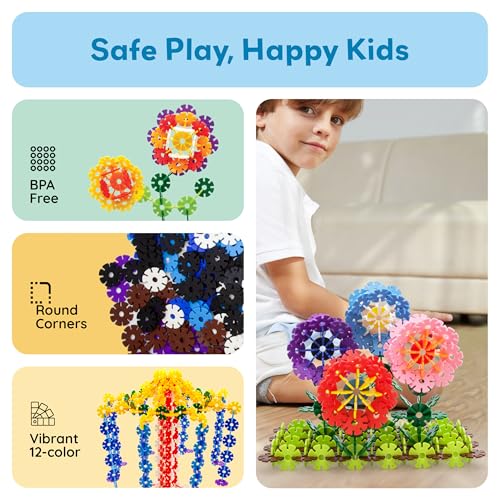 PicassoTiles Building Chips Interlocking Disc Construction Blocks in 12 Colors STEM Learning Early Education Toy Engineering Playset Child Brain Development for Toddlers Girls Boys Kids Age 3+ PTF108 - color: Multi-color