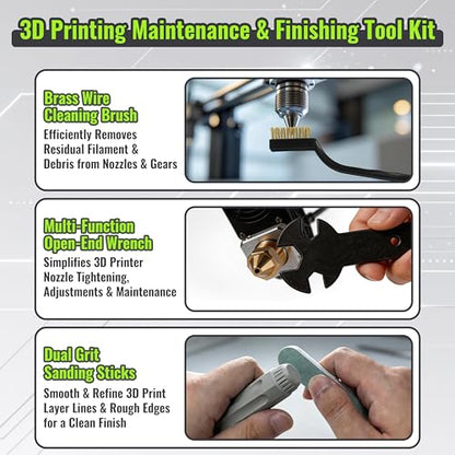 40PCS 3D Printer Tools Kit with Storage Case for FDM 3D Printing