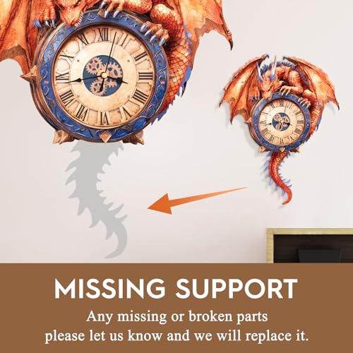 3D Puzzles for Adults Wooden Fire Dragon Puzzle Clock Adult Crafts - color: Fire Dragon Clock