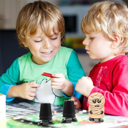 Toyvian Clockwork Robot Movement DIY Wind up Toy Mechanism for Kids Handcraft Projects Clear Visible Mini Movement for Walking Robot Toys 1.77 X 1.77 X 1.37 in 8 Pack