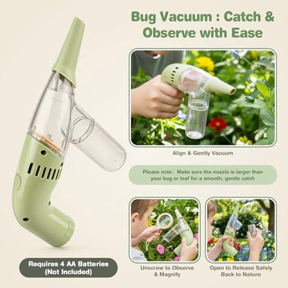 Dreamon Kids Bug Catching Kit, 11 Pcs Wooden Outdoor Toys for Kids Ages 4-8