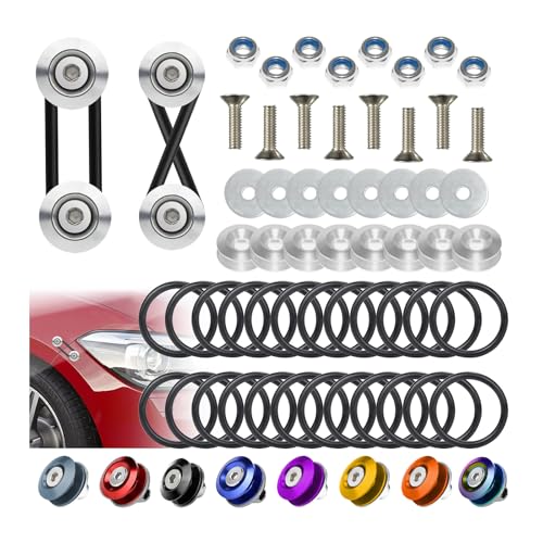 BFXM Universal Bumper Clips, Front Rear Bumper Quick Release Kit - color: Silver, size: 4set