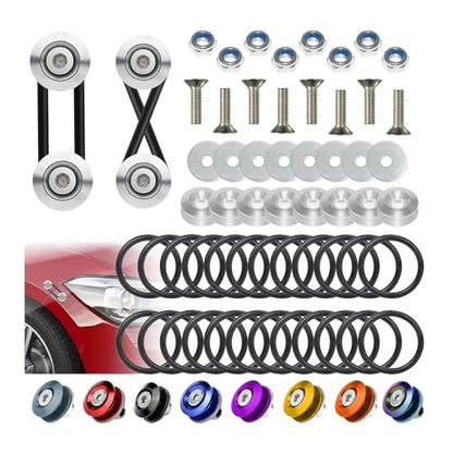 BFXM Universal Bumper Clips, Front Rear Bumper Quick Release Kit - color: Silver, size: 4set