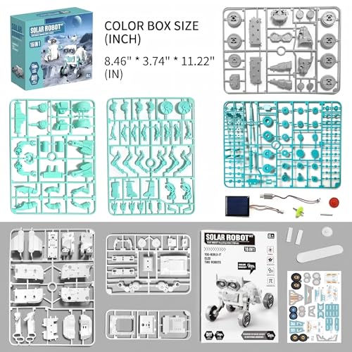 16-in-1 Solar Robot Kid, 190 Pcs STEM Educational Toy for Age 8+