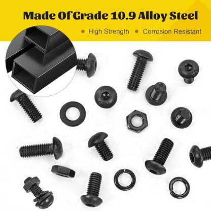 2640PCS M2M3M4M5 Metric Hex Socket Button Head Screws Assortment Kit - size: M2M3M4M5 2640pcs