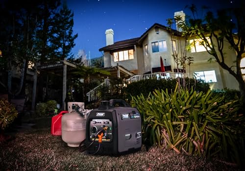 Pulsar Products GD400BN, 4000W Portable super-quiet Dual Fuel & Parallel Capability, RV-Ready, CARB Compliant - style: 4000 Watts + Dual Fuel + Lightweight + RV Ready