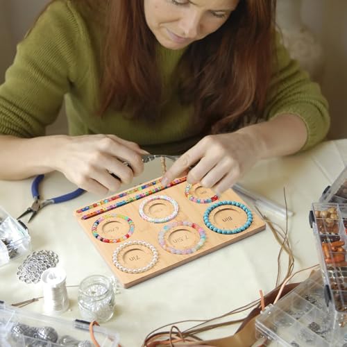 Petoysoso Bead Board for Jewelry Making, Bamboo Beading Board for Jewelry Bracelet Making, DIY Bracelet Bead Board - color: Bead Board-Bracelet