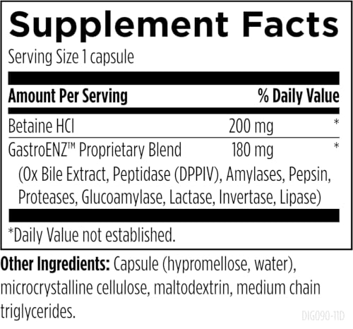 Designs for Health Digestzymes, Support Gas & Bloating Relief, 90 Capsules - size: 90 Count (Pack of 1)