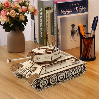 3D Wooden Puzzles for Adults, DIY Tank Model Building Kit