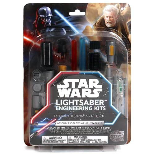 STAR WARS Construct Your Own Lightsabers, Build 2 Lightsabers for Kids, OBI Wan Kenobi Lightsaber & Darth Vader Lightsaber, 6 Year Old Boy Gifts, Toys - color: Lightsabers Building Kit