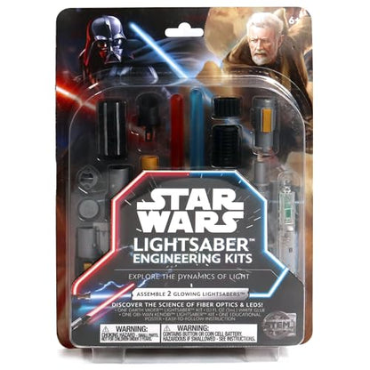 STAR WARS Construct Your Own Lightsabers, Build 2 Lightsabers for Kids, OBI Wan Kenobi Lightsaber & Darth Vader Lightsaber, 6 Year Old Boy Gifts, Toys - color: Lightsabers Building Kit