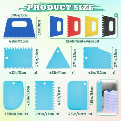 10 PCS Plastic Textured Art Supplies Kit, Colorful Scraper Tools - color: Multicolor