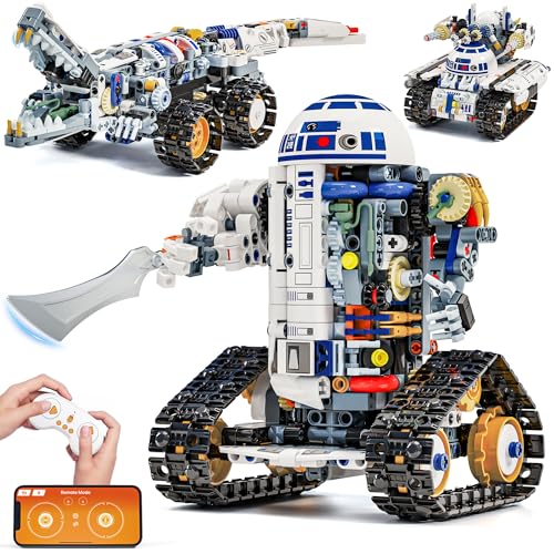 3-in-1 STEM Robot Building Kit, APP & Remote Control Robotics Kit