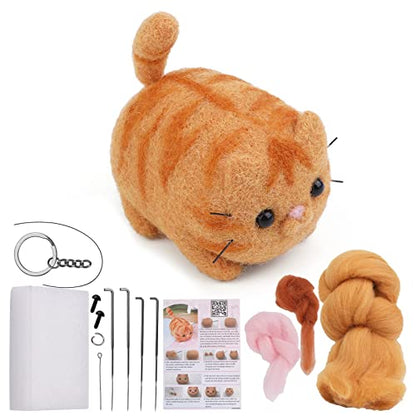 QMNNMA Needle Felting Kit, Garfield Needle Felting Set with Instruction - size: Garfield