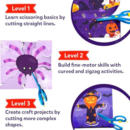 Skillmatics Snip Snip Halloween Craft, Scissor Skills, Felt Kits for Kids - style: 1. Halloween Fun