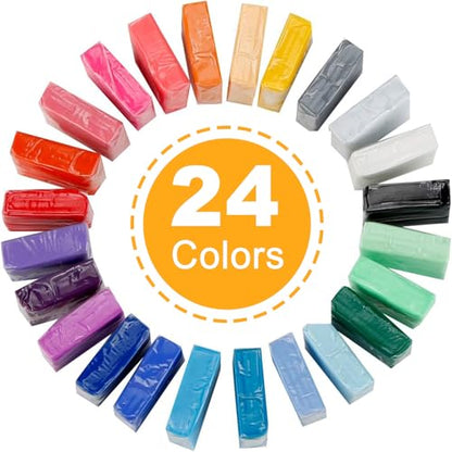 CiaraQ Polymer Clay Kit, Mini Modeling Clay Set - color: 24 Colors