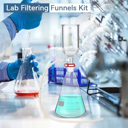 1000mL Vacuum Filtration Kit with 250mL Funnel - size: 1000mL & 250mL