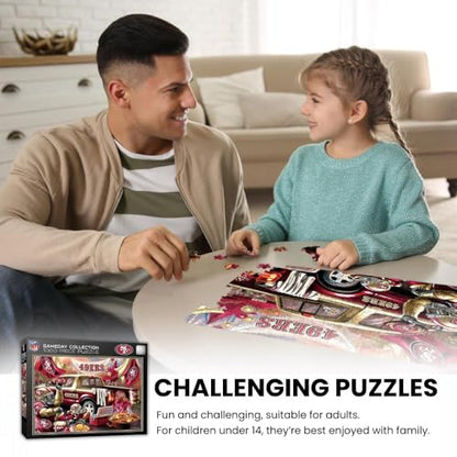 MasterPieces - 1000 Piece Jigsaw Puzzle, NFL San Francisco 49ers, Fun for Adults and Family, Non-Glare Finish, 19.25"x26.75" - style: San Francisco 49ers