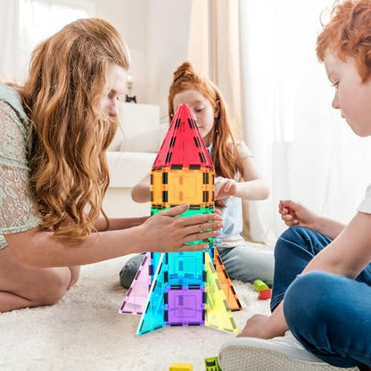 PicassoTiles Magnetic Building Block Rocket Booster Theme Set Magnet Construction Toy Educational Kit Engineering STEM Learning Playset Child Brain Development Stacking Blocks Playboard PT32 - color: Multicolored Rocket Booster Theme
