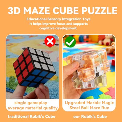 Labyrinth 3D Puzzles Maze Cube Spatial Awareness Brain Training Educational Focus Game Gift for Adults Teens
