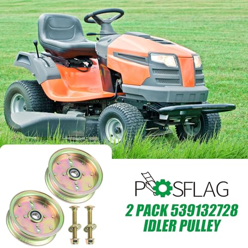 2 Pack 589766102 Husqvarna Idler Pulley for 46 in Z246 RZ4623 Decks - color: T4 2x539132728