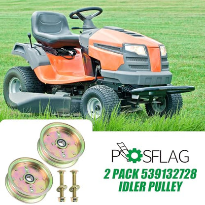 2 Pack 589766102 Husqvarna Idler Pulley for 46 in Z246 RZ4623 Decks - color: T4 2x539132728