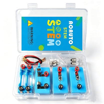 Kids Electric Circuit STEM Experiment Kit, Physics Learning Set for Series & Parallel Circuits, Teaching Supplies for Classroom & Homeschool Students (Pack of 2) - size: 5.7 x 1.25 x 3.38 inches (Pack of 2)