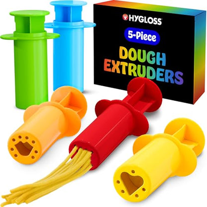 Hygloss 5-Piece Dough Extruder Set for Kids, Colorful Fun Shape Makers - color: Extruders (5 Pcs.)