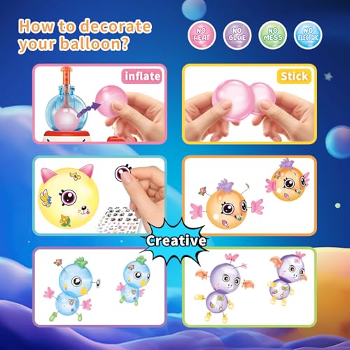 nicknack Space Rocket DIY Balloon Animals Kit with Pump Craft Kits for Kids - color: Rocket Blue