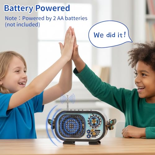 DIY Wooden FM Radio Kit, Build Your Own Functional Radio, STEM Engineering Project with Pre-Assembled Circuit Board, Hands-On Electronics Learning Kit, Creative DIY Gift for Teens, Students & Makers - style: FM Radio