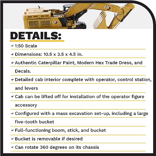 1:50 Caterpillar 395 Large Hydraulic Excavator - High Line Series by Diecast Masters - 85959