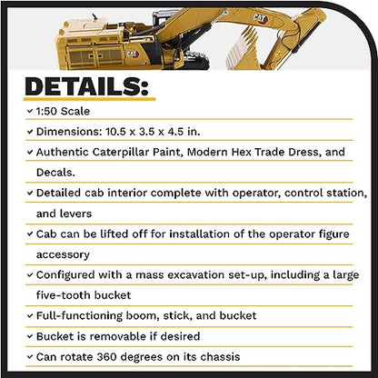 1:50 Caterpillar 395 Large Hydraulic Excavator - High Line Series by Diecast Masters - 85959